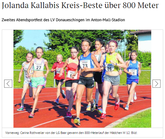 Jolanda Kallabis Kreis-Beste über 800 Meter
