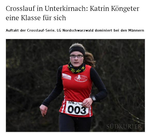 Crosslauf in Unterkirnach: Katrin Köngeter eine Klasse für sich