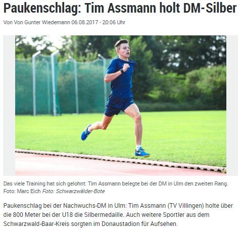 Paukenschlag: Tim Assmann holt DM-Silber